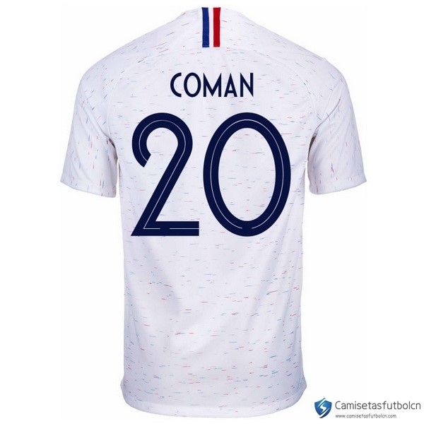 Camiseta Seleccion Francia Segunda equipo Coman 2018 Blanco